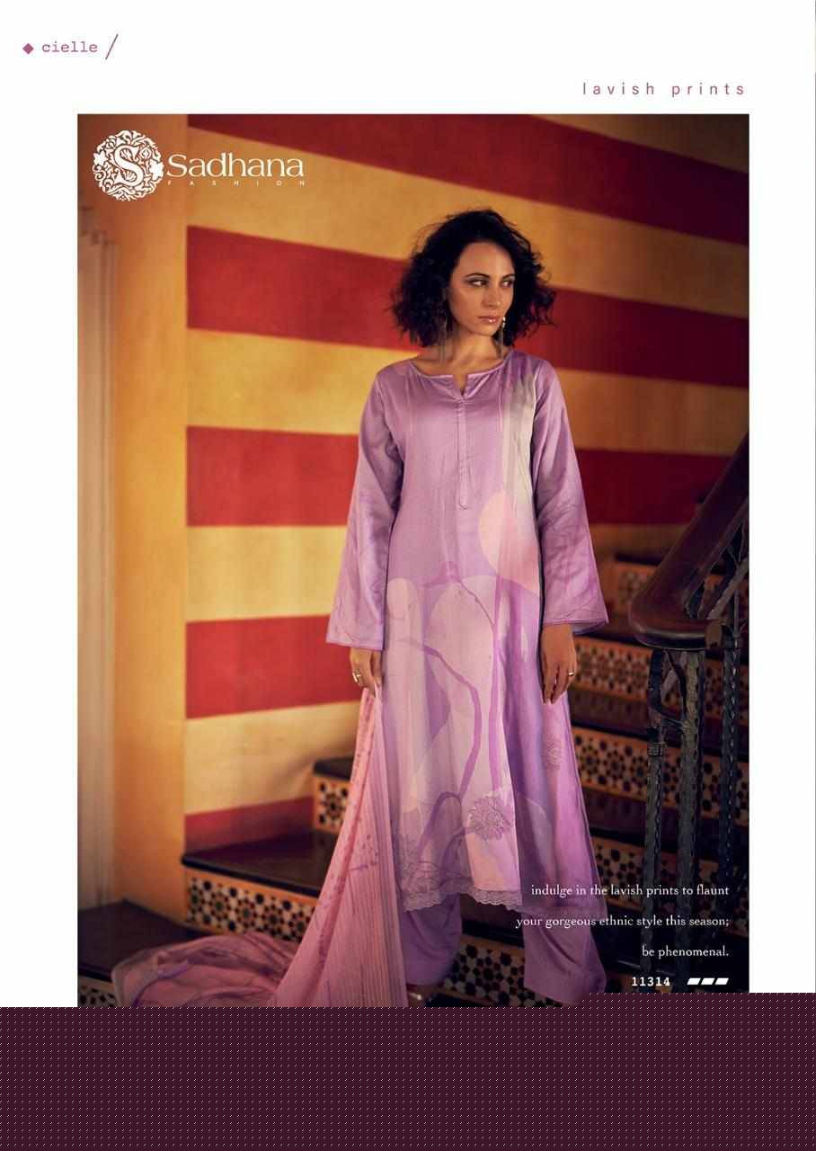 Cielle By Sadhana Fashion 11313 To 11320 Series Designer Festive Suits Beautiful Fancy Stylish Colorful Party Wear & Occasional Wear Pure Jam Cotton Print Dresses At Wholesale Price