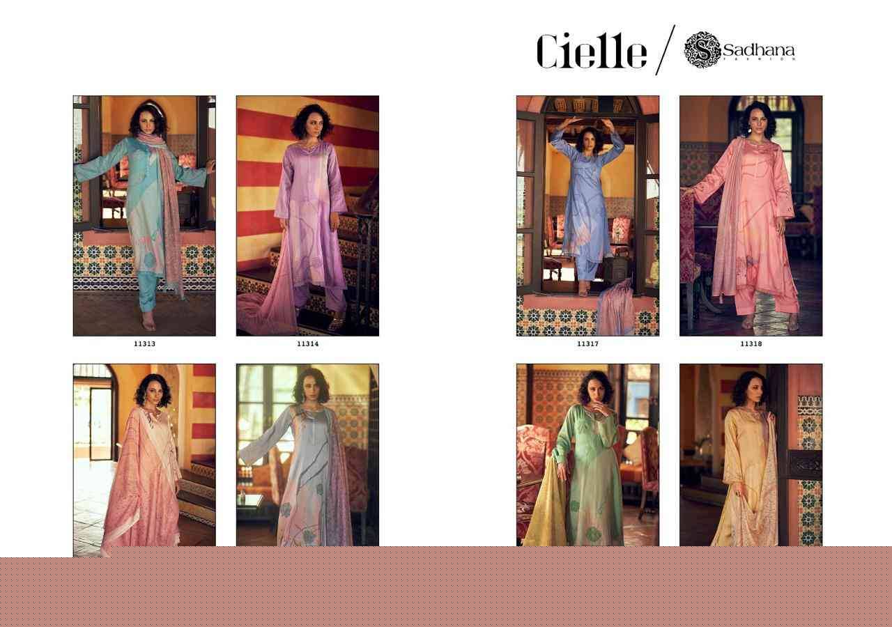 Cielle By Sadhana Fashion 11313 To 11320 Series Designer Festive Suits Beautiful Fancy Stylish Colorful Party Wear & Occasional Wear Pure Jam Cotton Print Dresses At Wholesale Price
