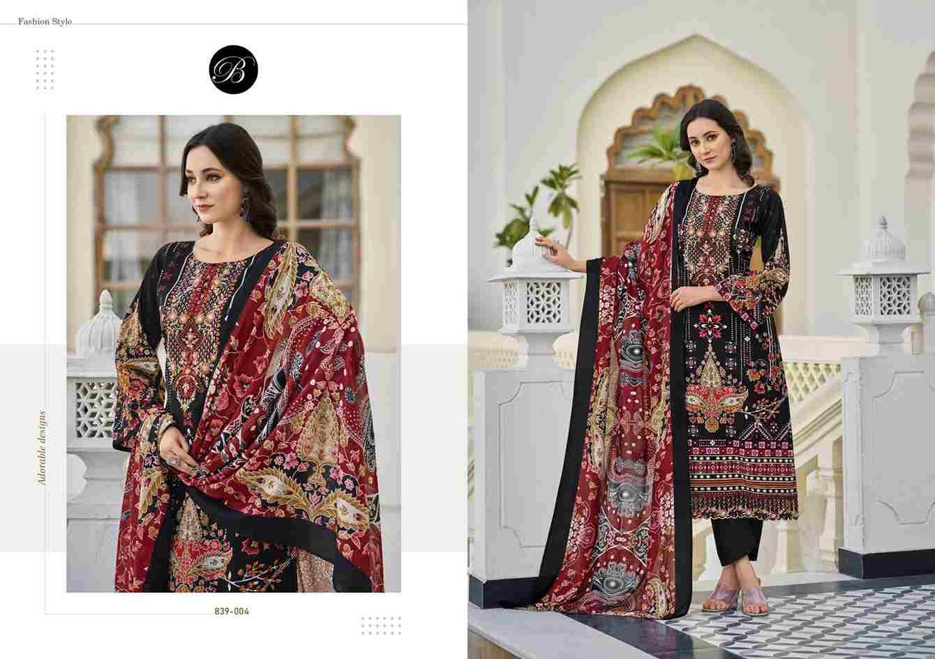 Almarina Vol-3 By Belliza 839-001 To 839-008 Series Beautiful Suits Colorful Stylish Fancy Casual Wear & Ethnic Wear Pure Cotton Dresses At Wholesale Price