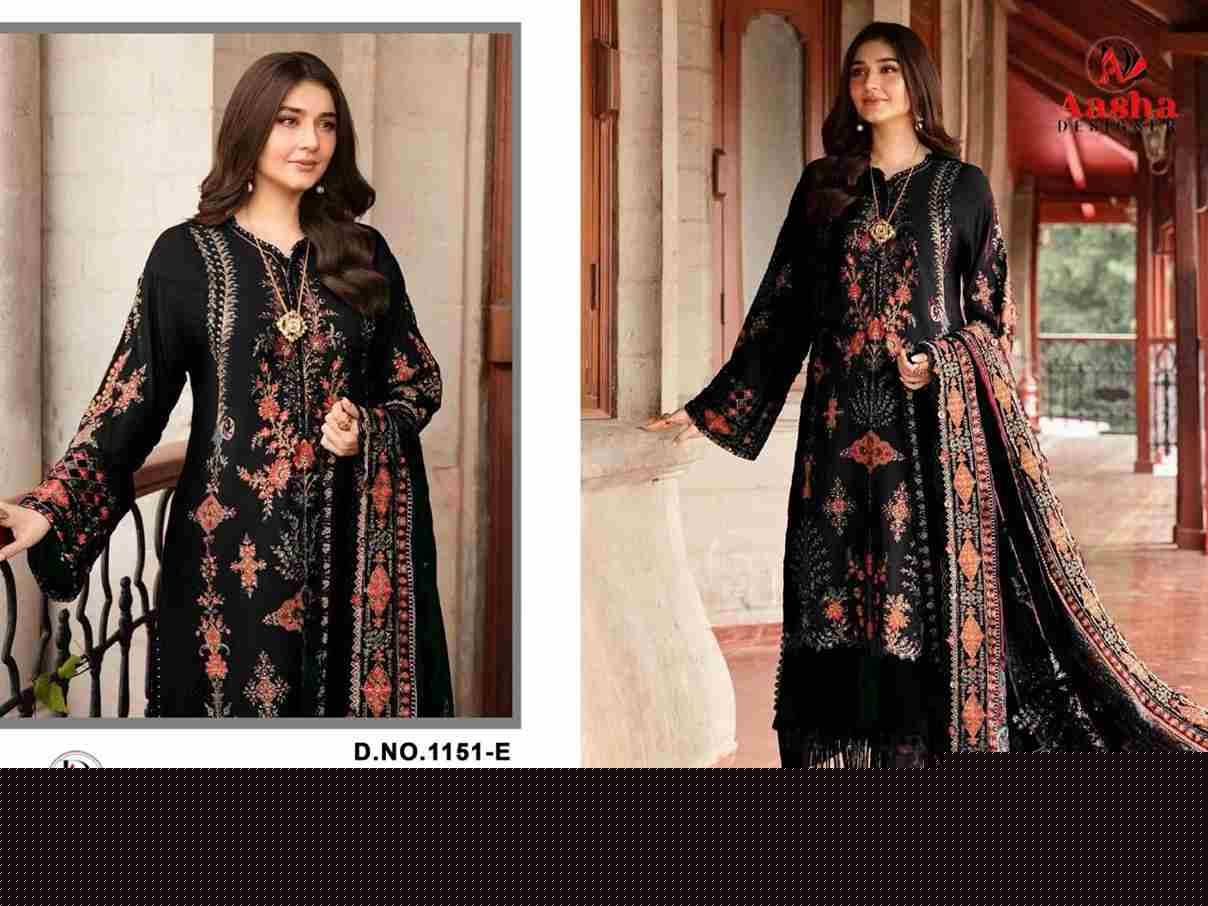 Aasha 1151 Colours By Aasha Designer 1151-A To 1151-E Series Pakistani Suits Beautiful Fancy Colorful Stylish Party Wear & Occasional Wear Heavy Rayon Embroidery Dresses At Wholesale Price
