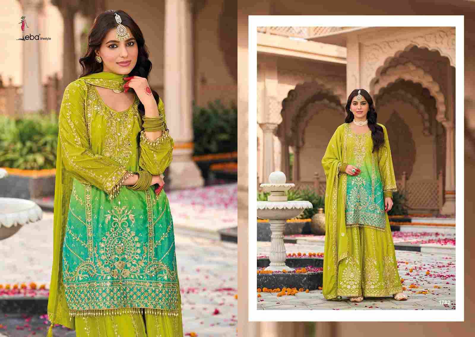 Rangeen By Eba Lifestyle 1781 To 1783 Series Beautiful Sharara Suits Colorful Stylish Fancy Casual Wear & Ethnic Wear Chinnon Embroidery Dresses At Wholesale Price