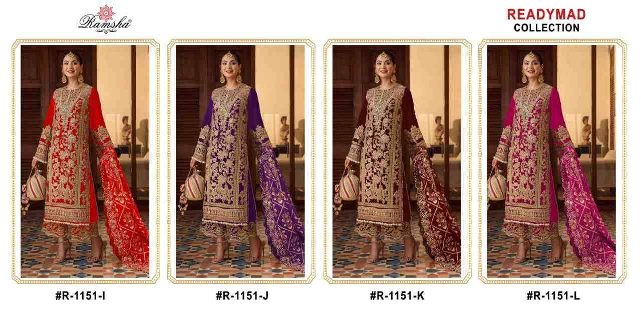 Ramsha 1151 Colours Vol-3 By Ramsha 1151-I To 1151-L Series Beautiful Pakistani Suits Colorful Stylish Fancy Casual Wear & Ethnic Wear Georgette Dresses At Wholesale Price