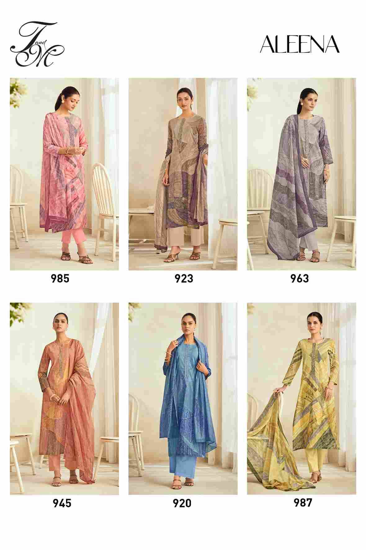 Aleena By T And M Designer Studio Beautiful Festive Suits Colorful Stylish Fancy Casual Wear & Ethnic Wear Pure Lawn Cotton Dresses At Wholesale Price