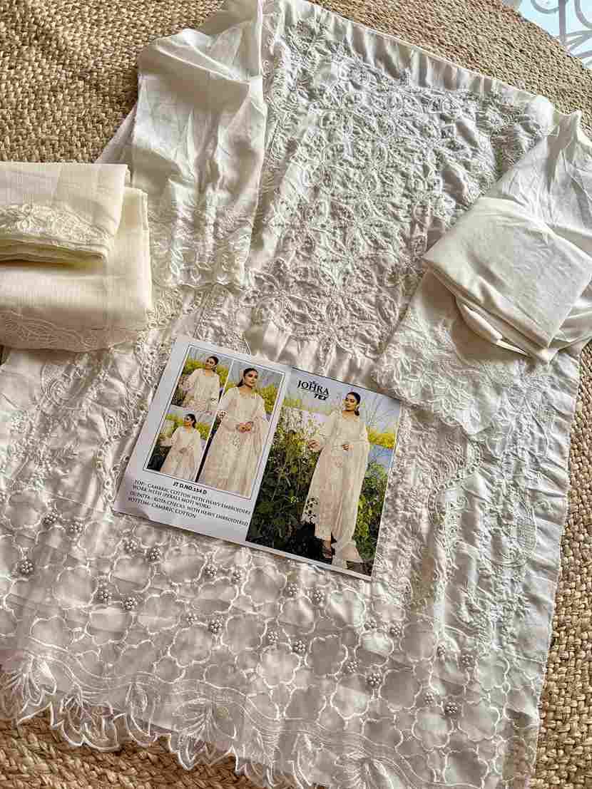 Johra Hit Design 154-D By Johra Tex Beautiful Pakistani Suits Colorful Stylish Fancy Casual Wear & Ethnic Wear Cambric Cotton Embroidered Dresses At Wholesale Price