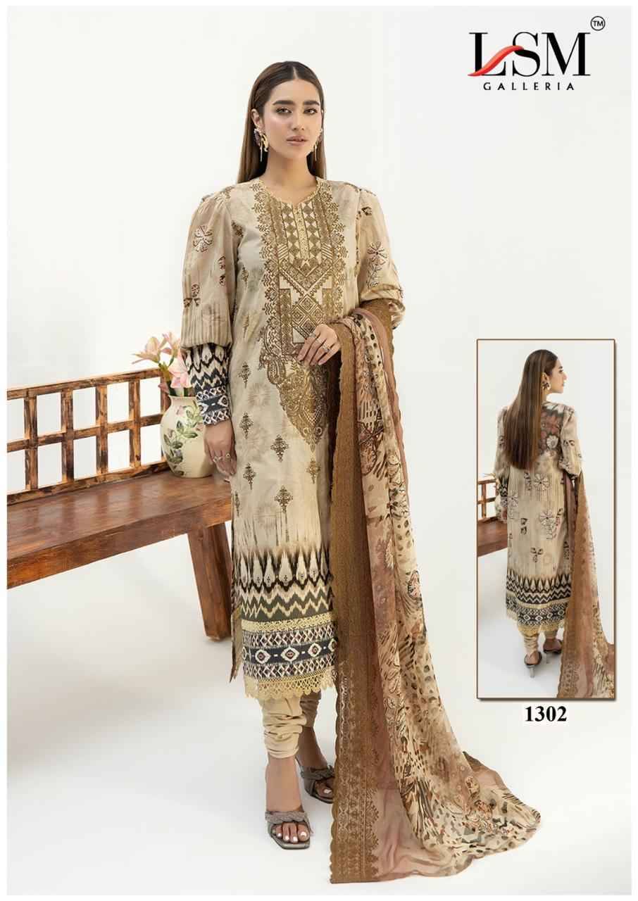 Parian Dream Vol-13 By Lsm Galleria 1301 To 1306 Series Beautiful Festive Suits Colorful Stylish Fancy Casual Wear & Ethnic Wear Pure Lawn Print With Work Dresses At Wholesale Price