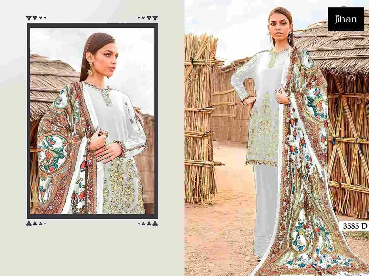 Jihan 3585 Colours By Jihan Designer Pakistani Suits Beautiful Fancy Stylish Colorful Party Wear & Occasional Wear Rayon Cotton Dresses At Wholesale Price