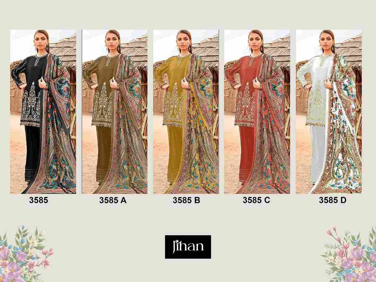 Jihan 3585 Colours By Jihan Designer Pakistani Suits Beautiful Fancy Stylish Colorful Party Wear & Occasional Wear Rayon Cotton Dresses At Wholesale Price