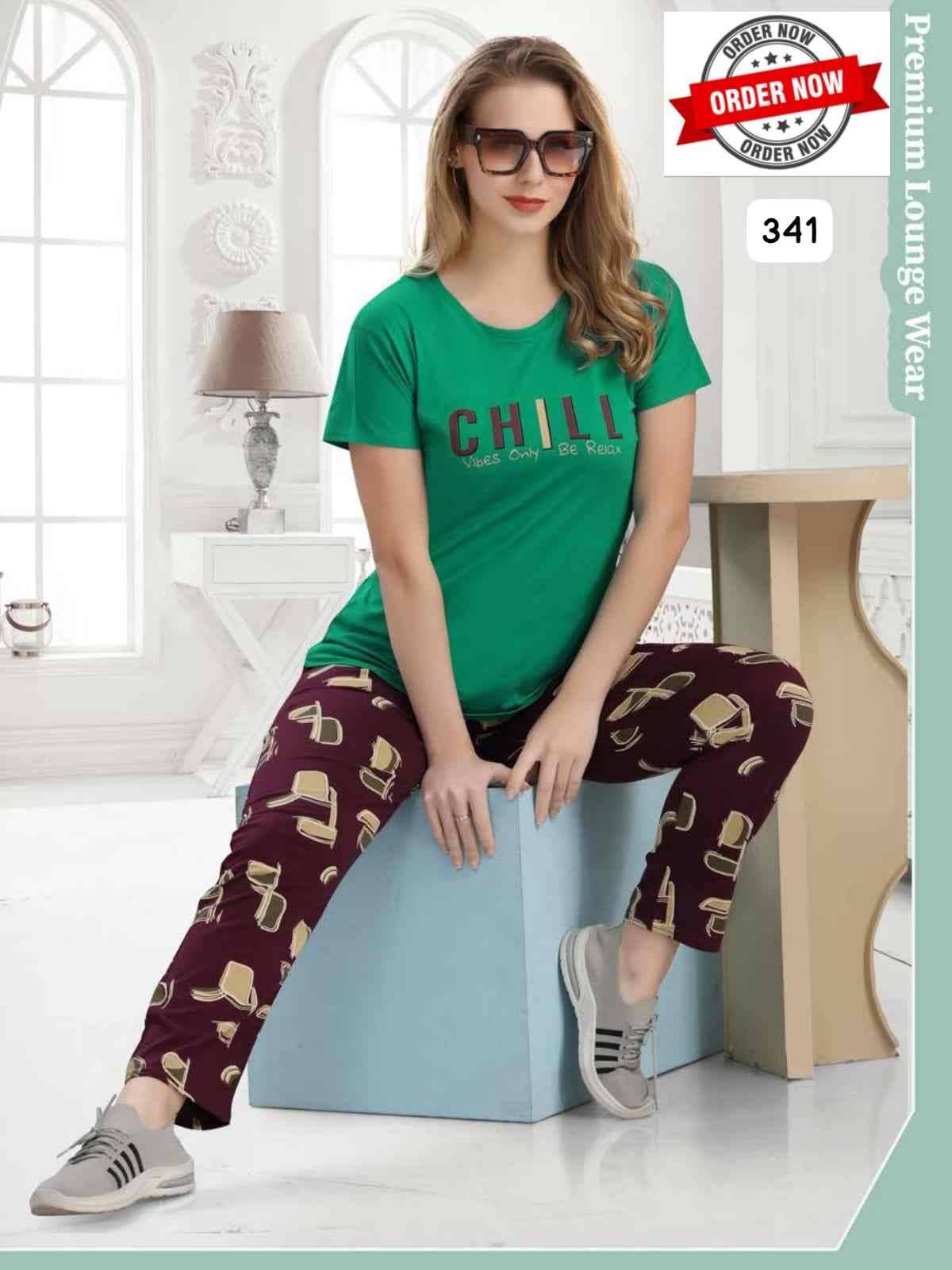 Vol-341 By Kaamiri 341-A To 341-F Series Beautiful Stylish Fancy Colorful Casual Wear & Ethnic Wear Hosiery Cotton Night Suits At Wholesale Price