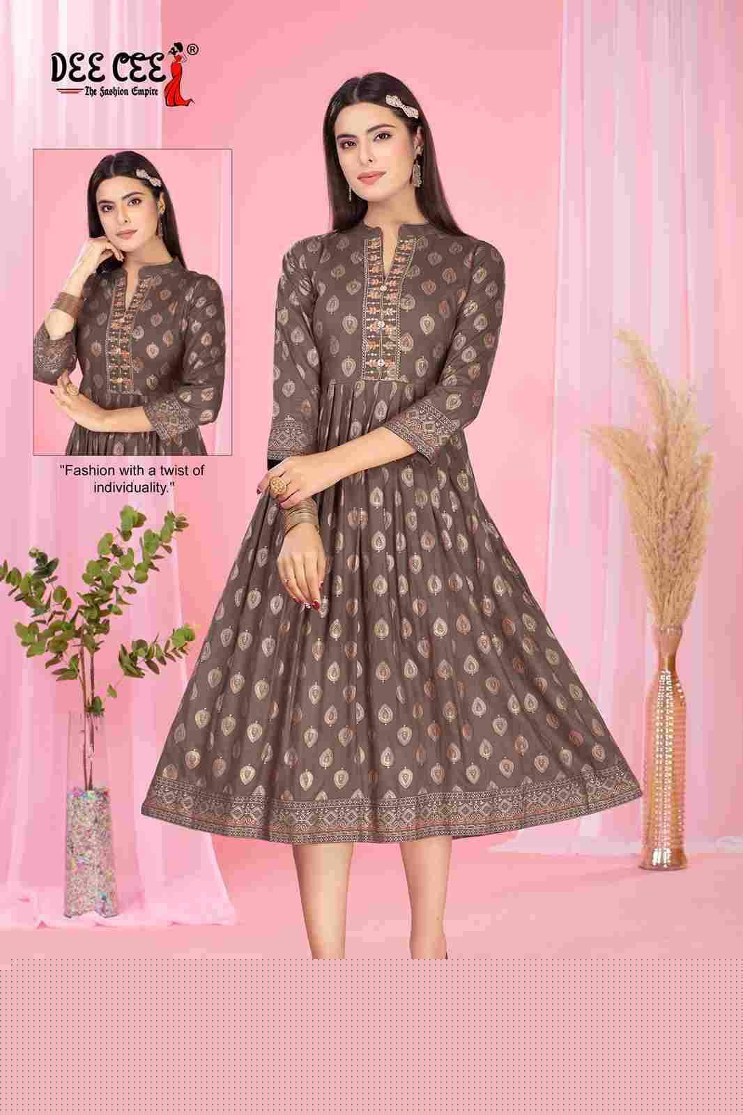 Amala By Dee Cee 101 To 106 Series Designer Stylish Fancy Colorful Beautiful Party Wear & Ethnic Wear Collection Rayon Print Kurtis At Wholesale Price