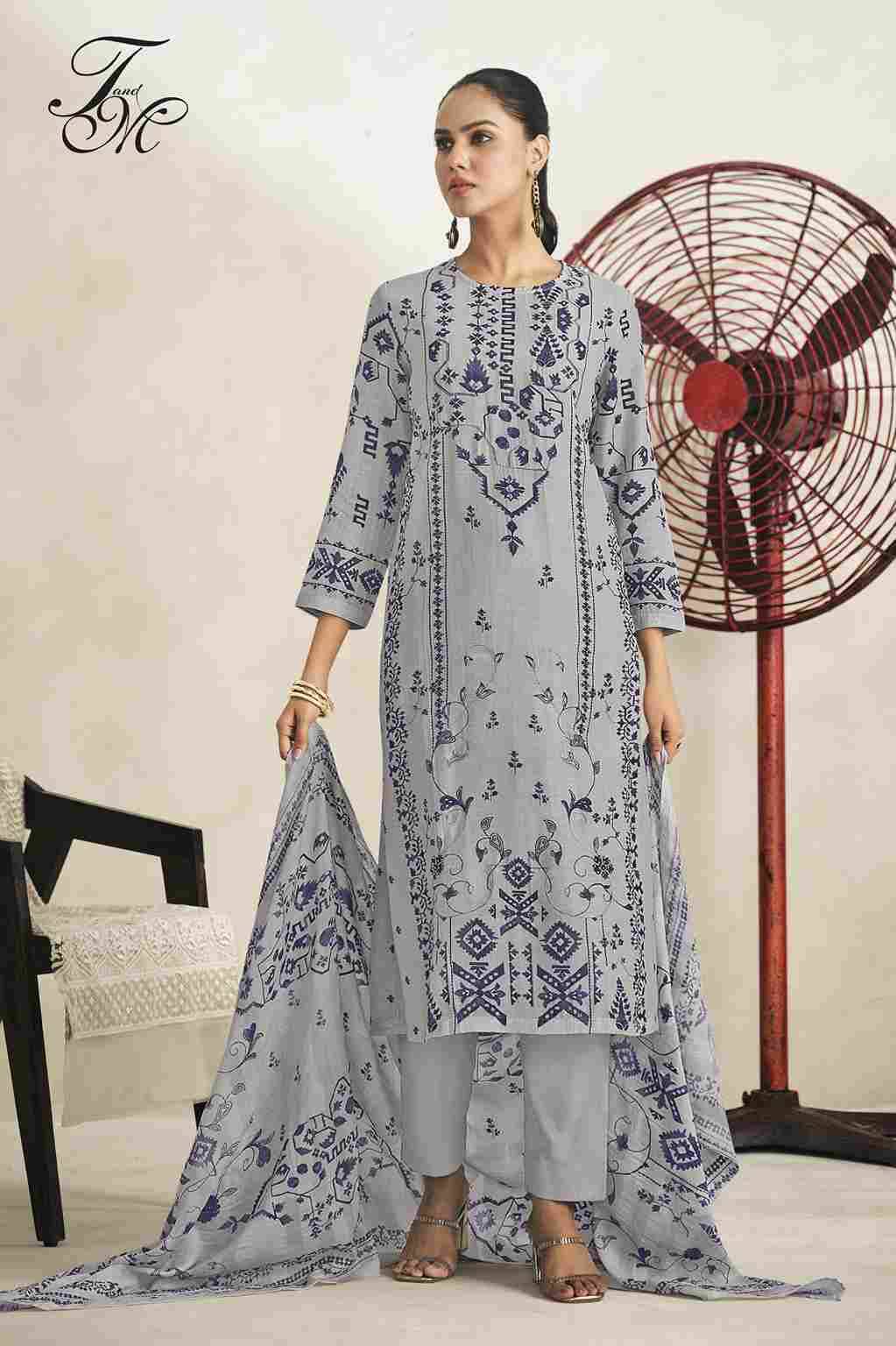 Saleha By T And M Designer Studio Beautiful Festive Suits Colorful Stylish Fancy Casual Wear & Ethnic Wear Pure Linen Dresses At Wholesale Price