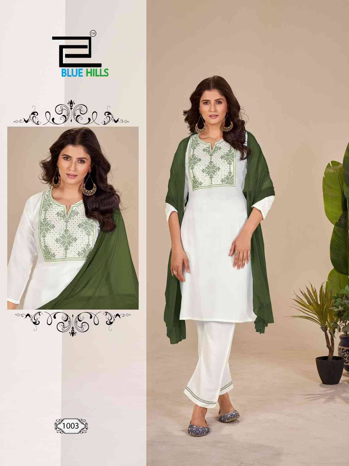 Juliet By Blue Hills 1001 To 1004 Series Designer Festive Suits Beautiful Fancy Colorful Stylish Party Wear & Occasional Wear Rayon Dresses At Wholesale Price
