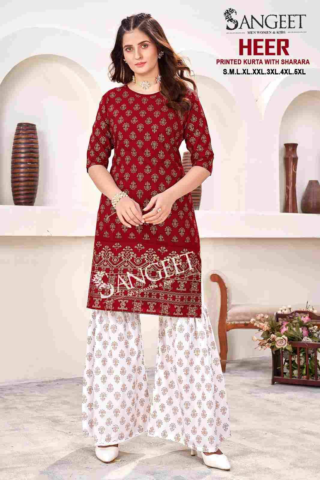 Heer By Sangeet 1001 To 1006 Series Designer Stylish Fancy Colorful Beautiful Party Wear & Ethnic Wear Collection Rayon Kurtis With Bottom At Wholesale Price