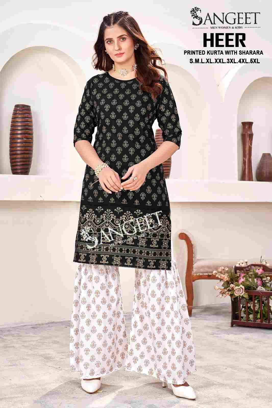 Heer By Sangeet 1001 To 1006 Series Designer Stylish Fancy Colorful Beautiful Party Wear & Ethnic Wear Collection Rayon Kurtis With Bottom At Wholesale Price