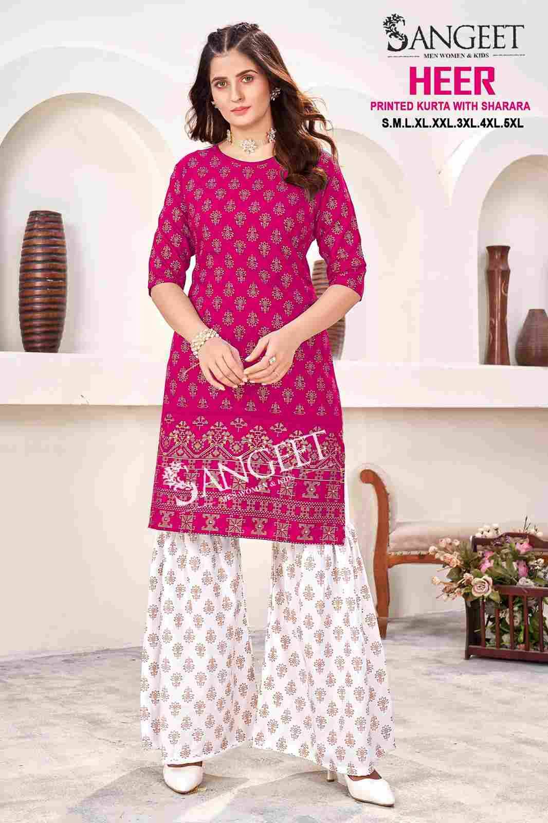 Heer By Sangeet 1001 To 1006 Series Designer Stylish Fancy Colorful Beautiful Party Wear & Ethnic Wear Collection Rayon Kurtis With Bottom At Wholesale Price