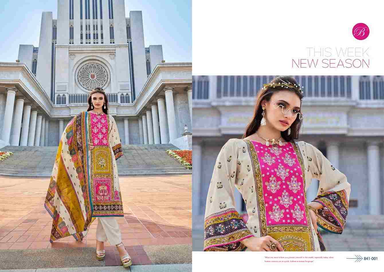 Dil-E-Nagma By Belliza 841-001 To 841-002 Series Beautiful Suits Colorful Stylish Fancy Casual Wear & Ethnic Wear Pure Jam Cotton Dresses At Wholesale Price