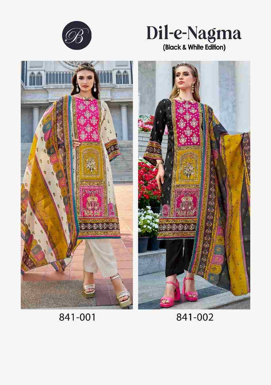 Dil-E-Nagma By Belliza 841-001 To 841-002 Series Beautiful Suits Colorful Stylish Fancy Casual Wear & Ethnic Wear Pure Jam Cotton Dresses At Wholesale Price