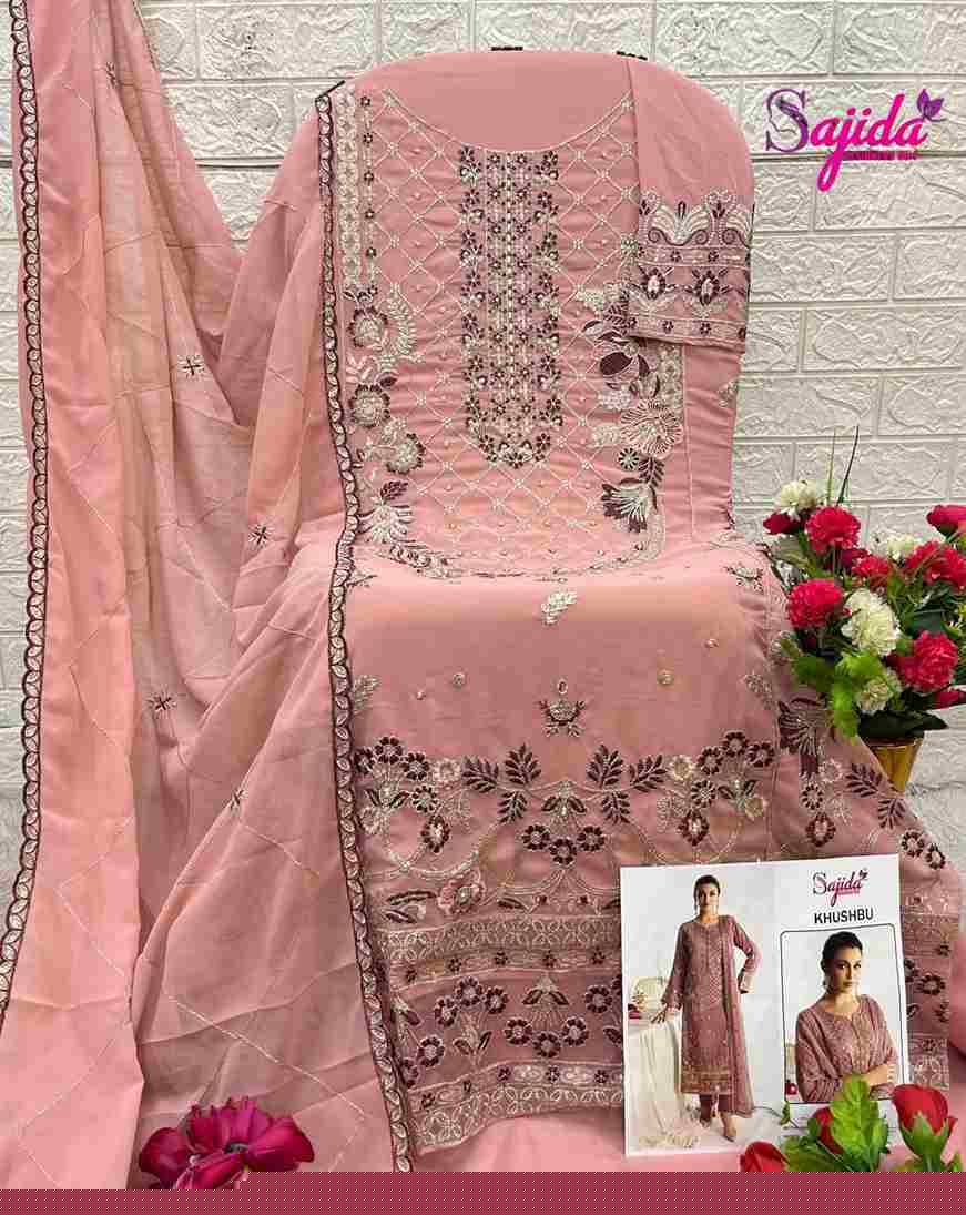 Sajida Hit Design 1032 By Sajida Designer Suits Beautiful Pakistani Suits Colorful Stylish Fancy Casual Wear & Ethnic Wear Heavy Faux Georgette Embroidered Dresses At Wholesale Price