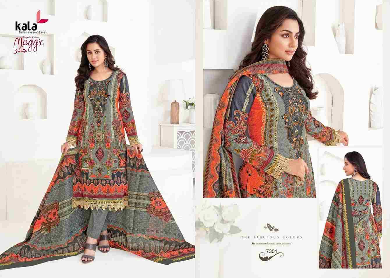 Maggic Vol-22 By Kala 7301 To 7312 Series Beautiful Festive Suits Colorful Stylish Fancy Casual Wear & Ethnic Wear Pure Cotton Print Dresses At Wholesale Price