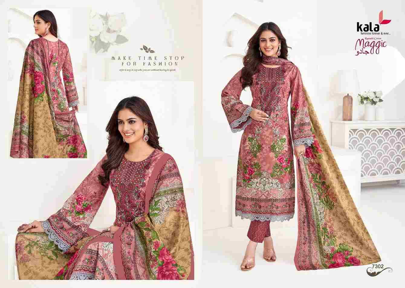 Maggic Vol-22 By Kala 7301 To 7312 Series Beautiful Festive Suits Colorful Stylish Fancy Casual Wear & Ethnic Wear Pure Cotton Print Dresses At Wholesale Price
