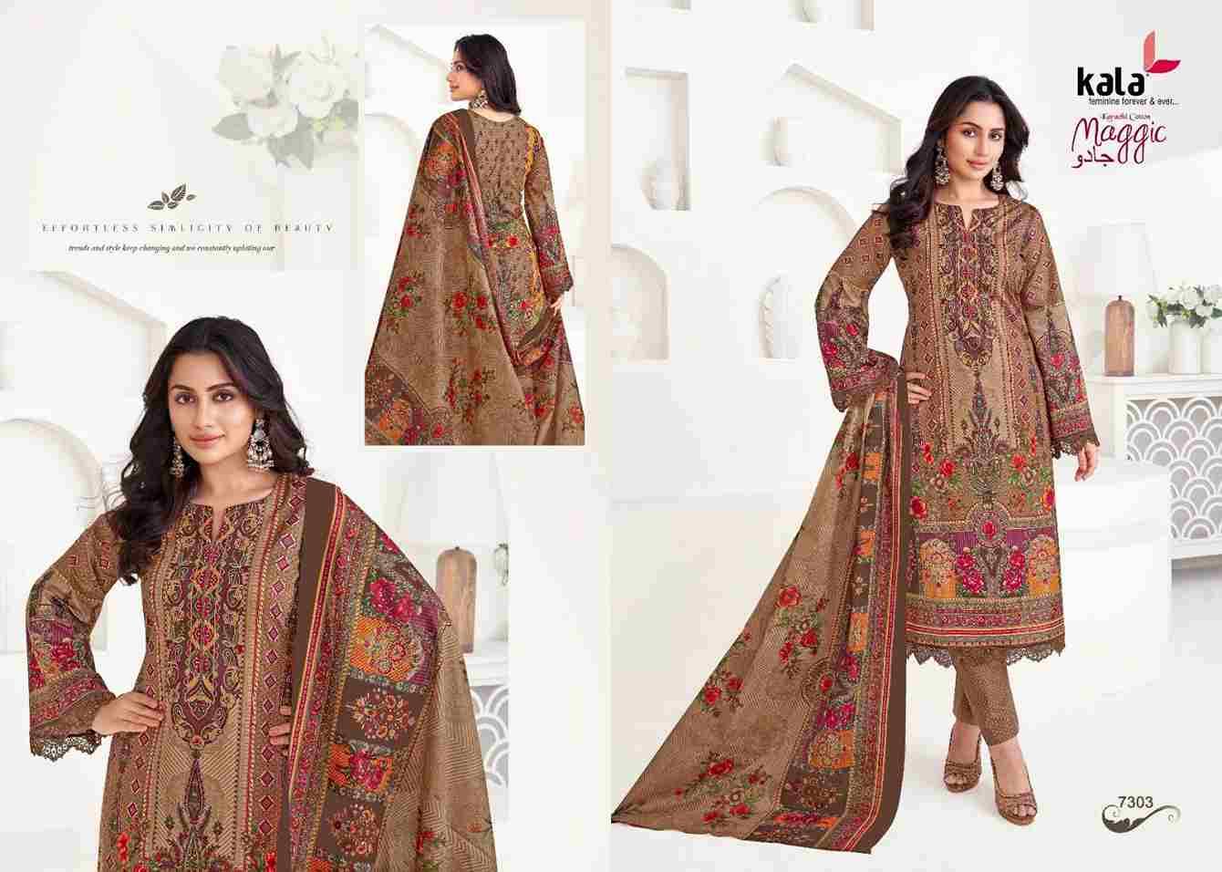 Maggic Vol-22 By Kala 7301 To 7312 Series Beautiful Festive Suits Colorful Stylish Fancy Casual Wear & Ethnic Wear Pure Cotton Print Dresses At Wholesale Price