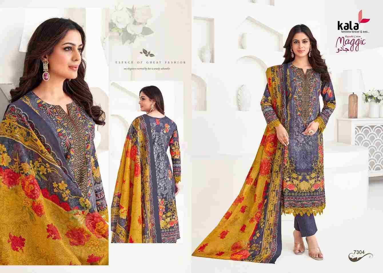 Maggic Vol-22 By Kala 7301 To 7312 Series Beautiful Festive Suits Colorful Stylish Fancy Casual Wear & Ethnic Wear Pure Cotton Print Dresses At Wholesale Price