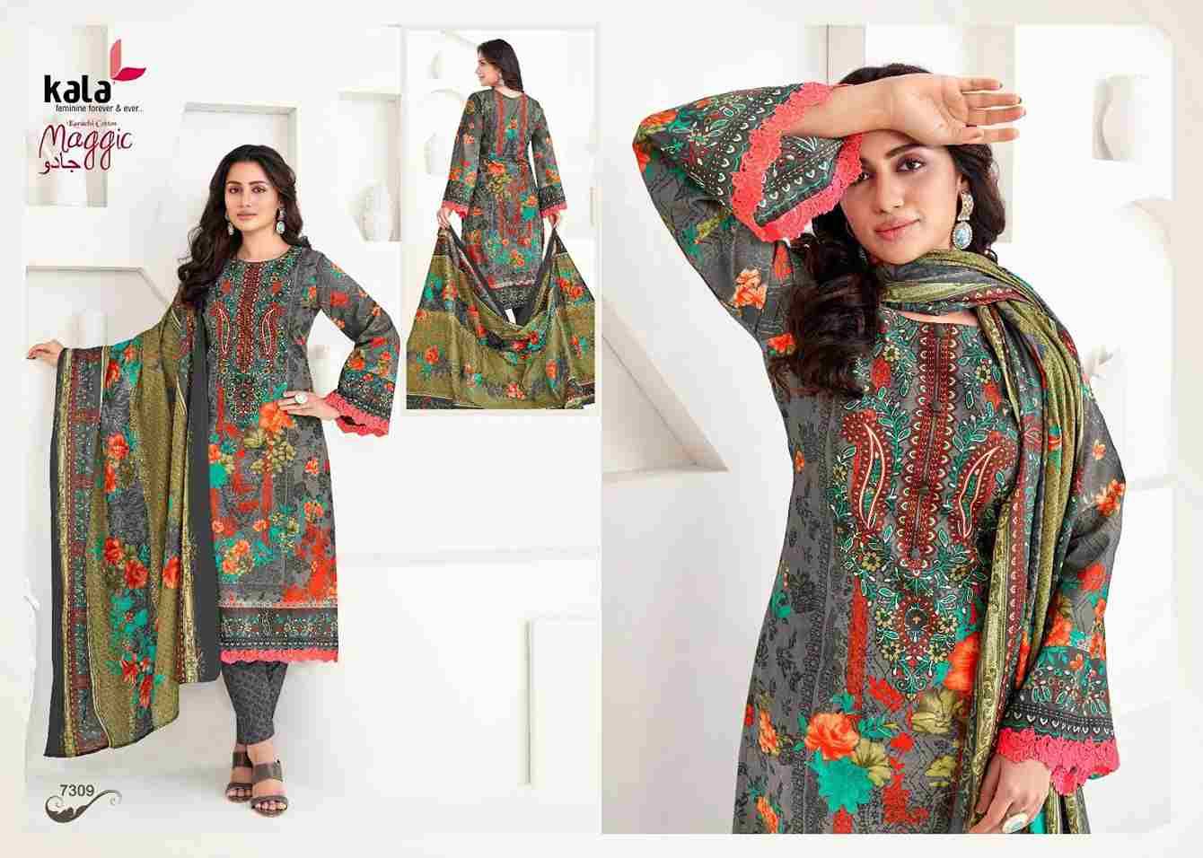 Maggic Vol-22 By Kala 7301 To 7312 Series Beautiful Festive Suits Colorful Stylish Fancy Casual Wear & Ethnic Wear Pure Cotton Print Dresses At Wholesale Price