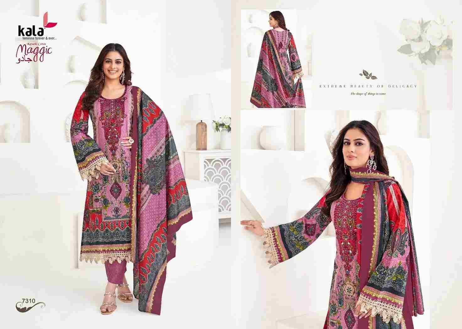 Maggic Vol-22 By Kala 7301 To 7312 Series Beautiful Festive Suits Colorful Stylish Fancy Casual Wear & Ethnic Wear Pure Cotton Print Dresses At Wholesale Price