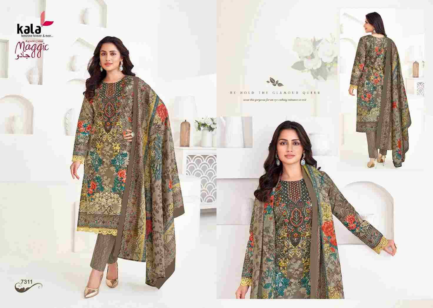 Maggic Vol-22 By Kala 7301 To 7312 Series Beautiful Festive Suits Colorful Stylish Fancy Casual Wear & Ethnic Wear Pure Cotton Print Dresses At Wholesale Price