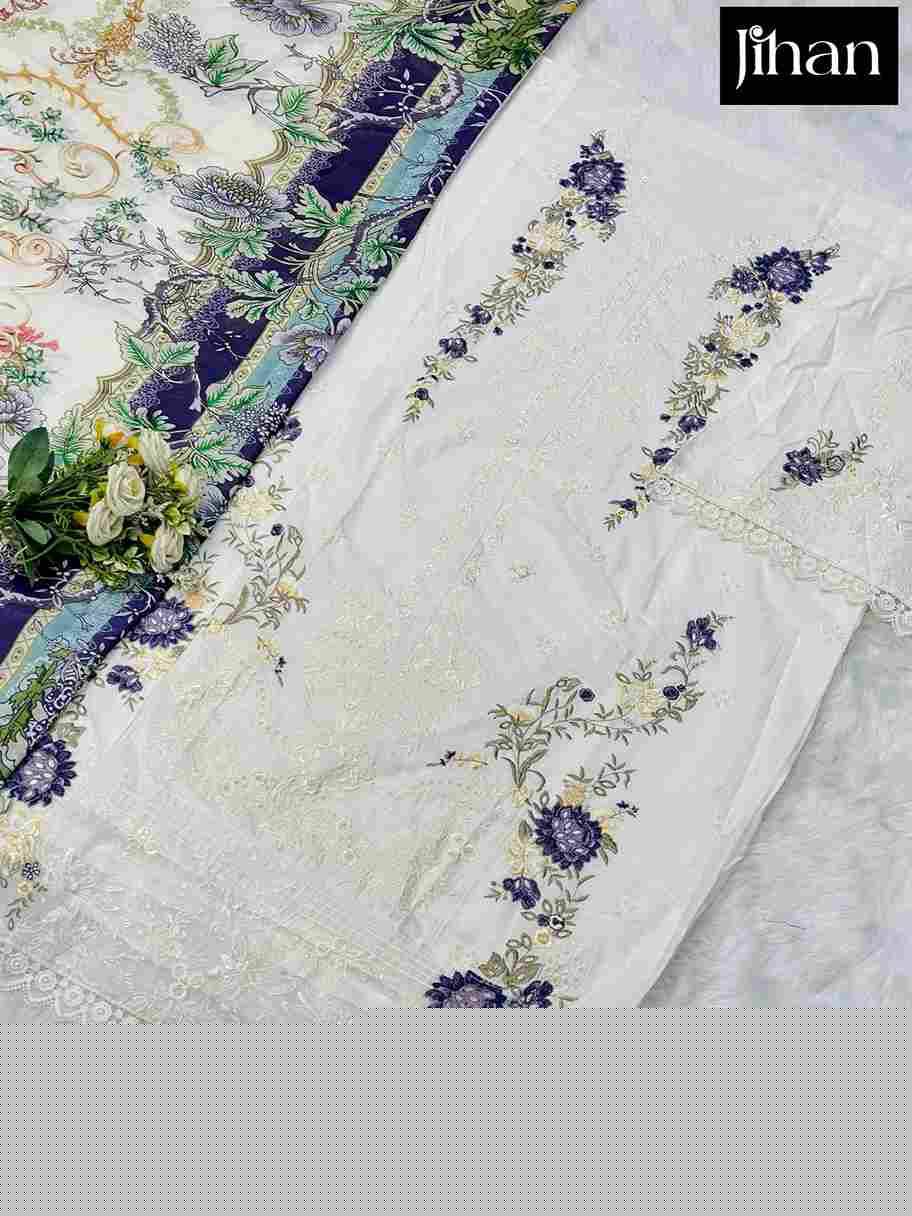 Ombre Lawn Collection Vol-3 By Jihan 3624 To 3626 Series Designer Pakistani Suits Beautiful Fancy Stylish Colorful Party Wear & Occasional Wear Cotton Dresses At Wholesale Price