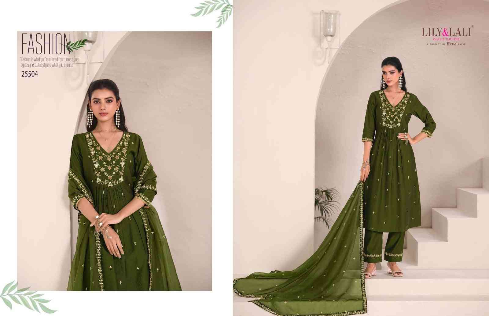 Zari By Lily And Lali 25501 To 25506 Series Beautiful Festive Suits Colorful Stylish Fancy Casual Wear & Ethnic Wear Viscose Dresses At Wholesale Price