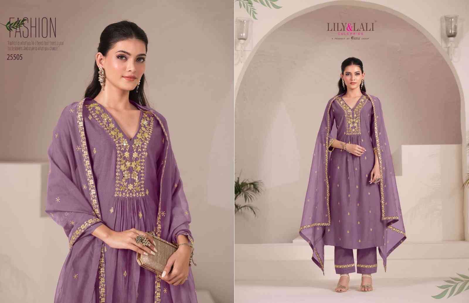 Zari By Lily And Lali 25501 To 25506 Series Beautiful Festive Suits Colorful Stylish Fancy Casual Wear & Ethnic Wear Viscose Dresses At Wholesale Price