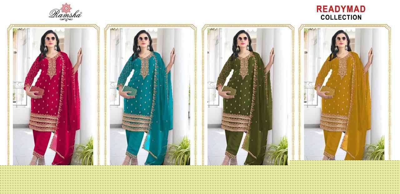 Ramsha 1310 Colours Vol-2 By Ramsha 1310-E To 1310-H Series Designer Pakistani Suits Beautiful Fancy Colorful Stylish Party Wear & Occasional Wear Fandy Embroidered Dresses At Wholesale Price