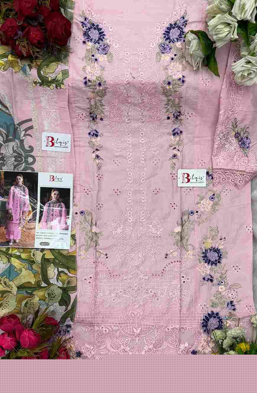Bilqis 177 Colours By Bilqis 177-A To 177-D Series Beautiful Pakistani Suits Stylish Fancy Colorful Party Wear & Occasional Wear Cotton Lawn Embroidery Dresses At Wholesale Price