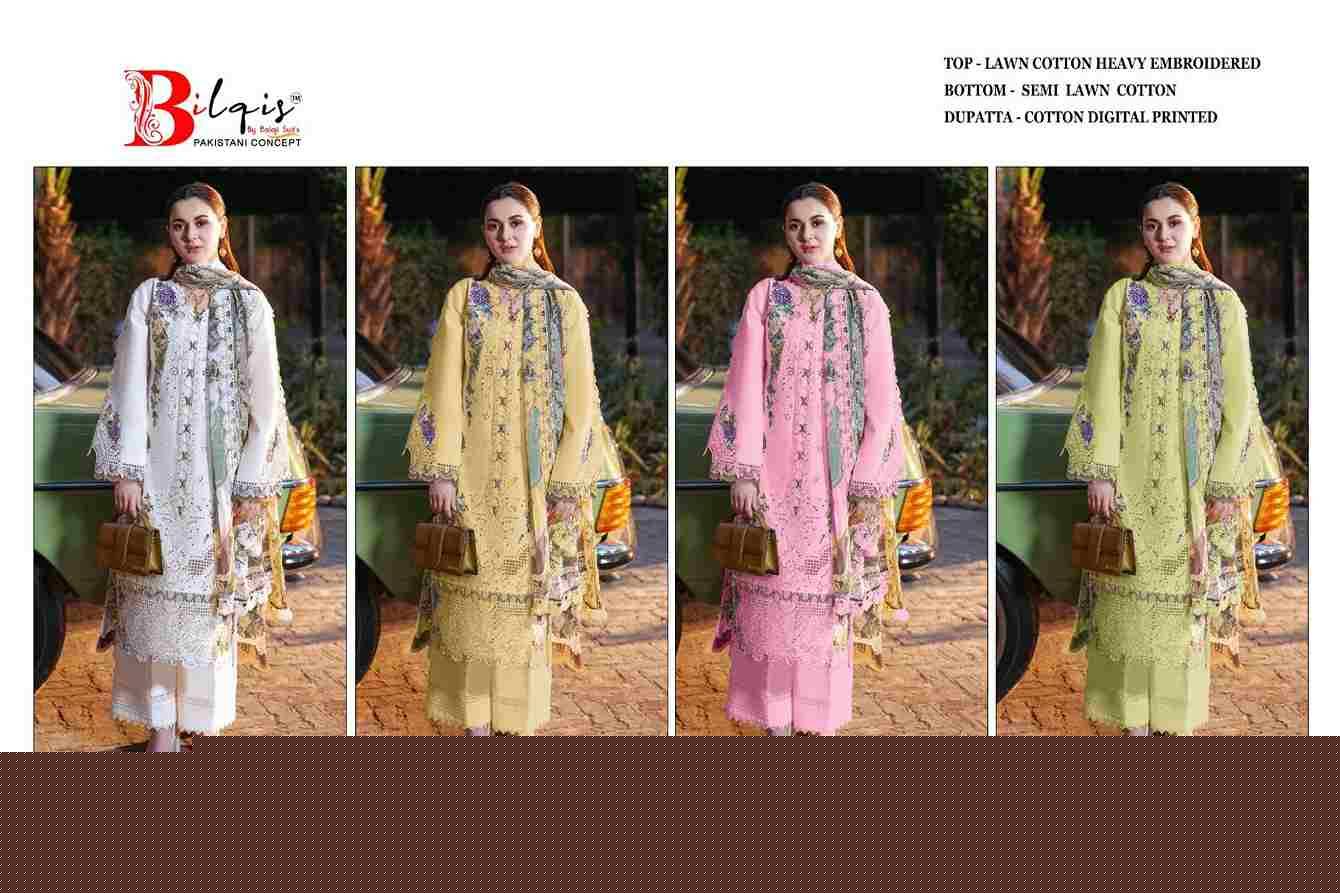 Bilqis 177 Colours By Bilqis 177-A To 177-D Series Beautiful Pakistani Suits Stylish Fancy Colorful Party Wear & Occasional Wear Cotton Lawn Embroidery Dresses At Wholesale Price