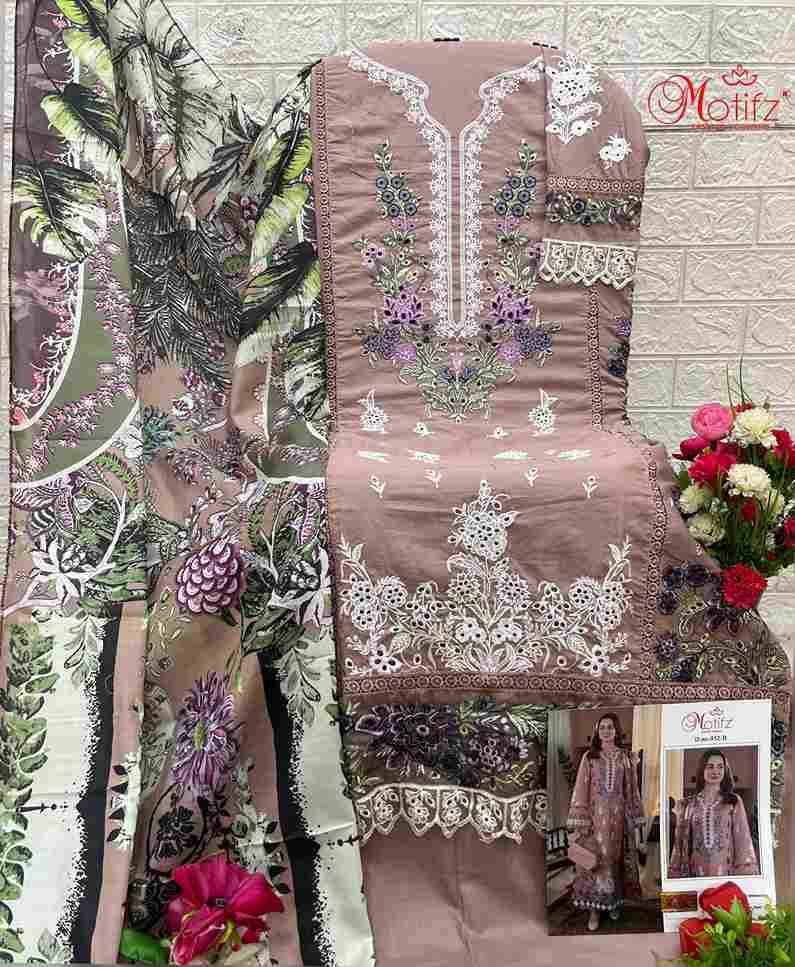 Motifz Hit Design 952 Colours By Motifz 952-A To 952-D Series Beautiful Pakistani Suits Colorful Stylish Fancy Casual Wear & Ethnic Wear Cambric Cotton Embroidered Dresses At Wholesale Price