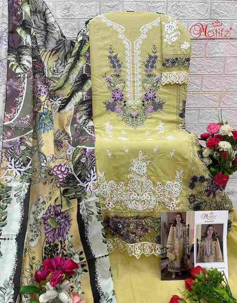 Motifz Hit Design 952 Colours By Motifz 952-A To 952-D Series Beautiful Pakistani Suits Colorful Stylish Fancy Casual Wear & Ethnic Wear Cambric Cotton Embroidered Dresses At Wholesale Price