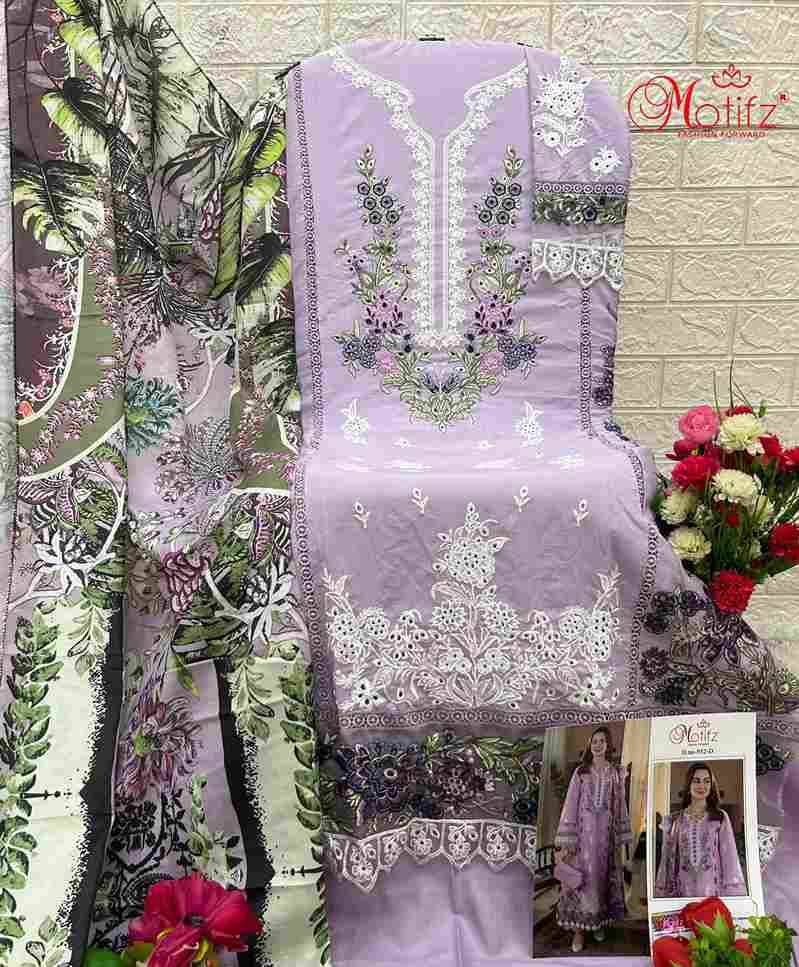 Motifz Hit Design 952 Colours By Motifz 952-A To 952-D Series Beautiful Pakistani Suits Colorful Stylish Fancy Casual Wear & Ethnic Wear Cambric Cotton Embroidered Dresses At Wholesale Price