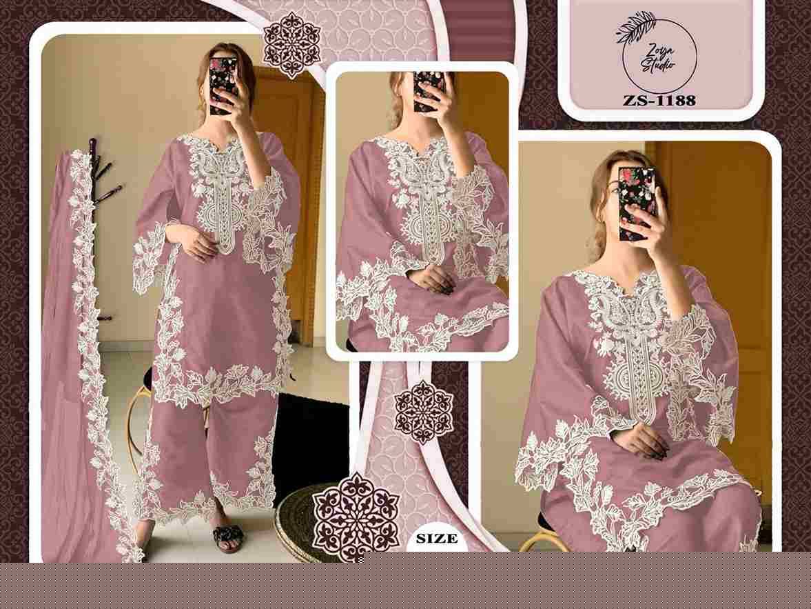 ZS-1188 Colours By ZS Textile 1188-A To 1188-F Series Beautiful Pakistani Suits Colorful Stylish Fancy Casual Wear & Ethnic Wear Romna Silk Dresses At Wholesale Price