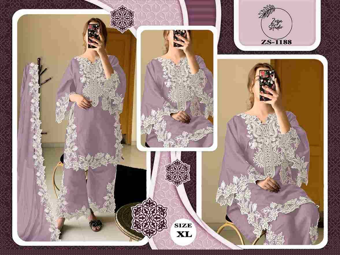 ZS-1188 Colours By ZS Textile 1188-A To 1188-F Series Beautiful Pakistani Suits Colorful Stylish Fancy Casual Wear & Ethnic Wear Romna Silk Dresses At Wholesale Price