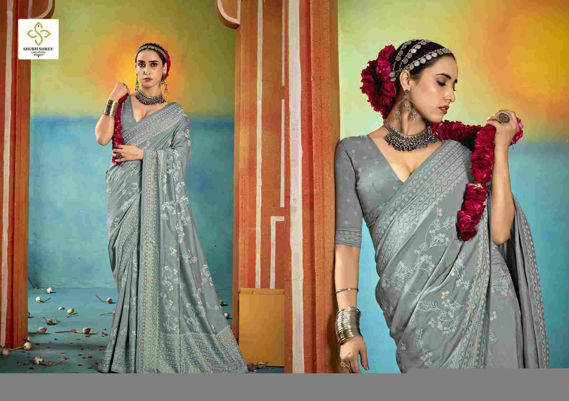 Sarangi By Shubh Saree 1001 To 1012 Series Indian Traditional Wear Collection Beautiful Stylish Fancy Colorful Party Wear & Occasional Wear Velvet Tussar Silk Sarees At Wholesale Price