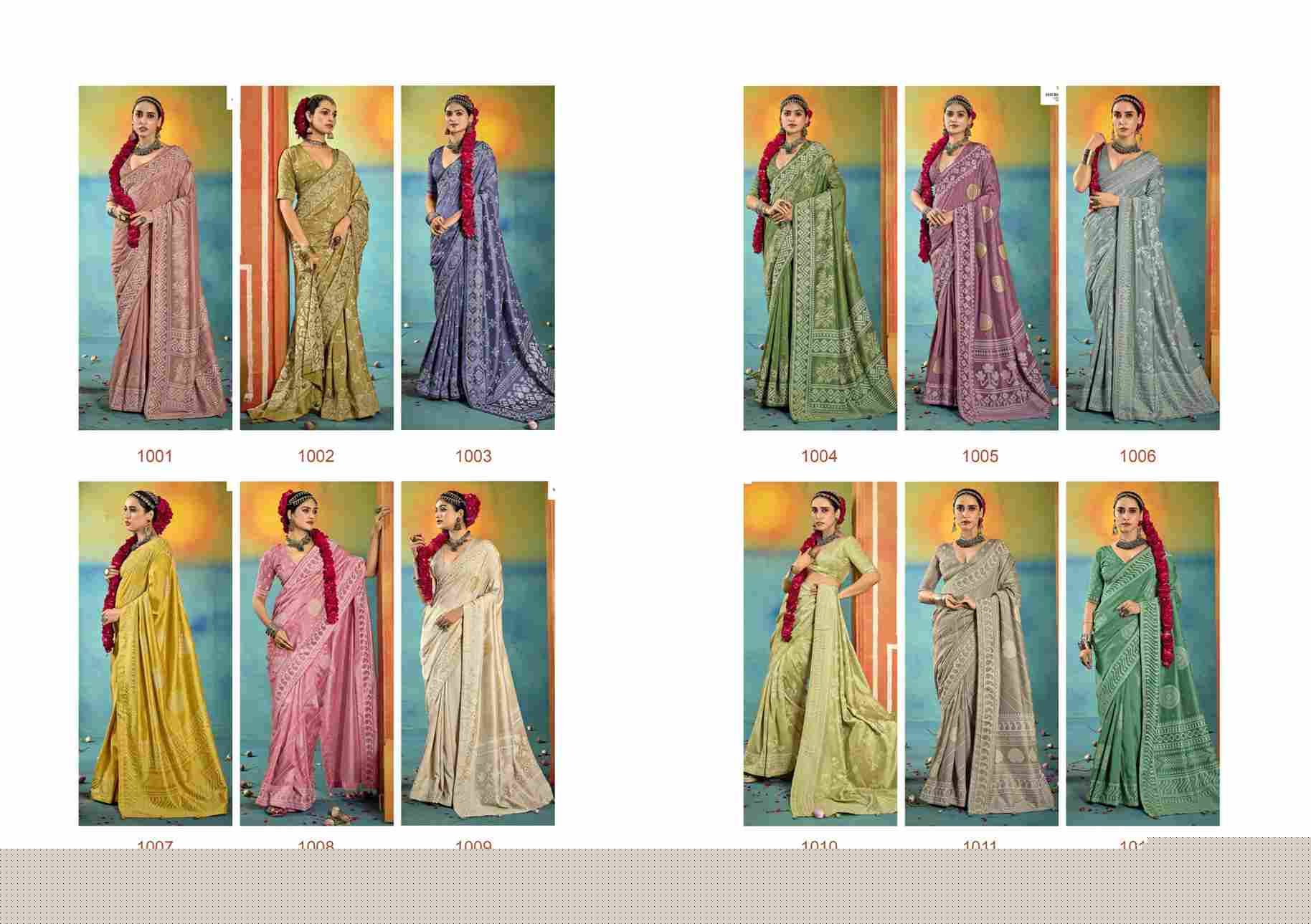 Sarangi By Shubh Saree 1001 To 1012 Series Indian Traditional Wear Collection Beautiful Stylish Fancy Colorful Party Wear & Occasional Wear Velvet Tussar Silk Sarees At Wholesale Price