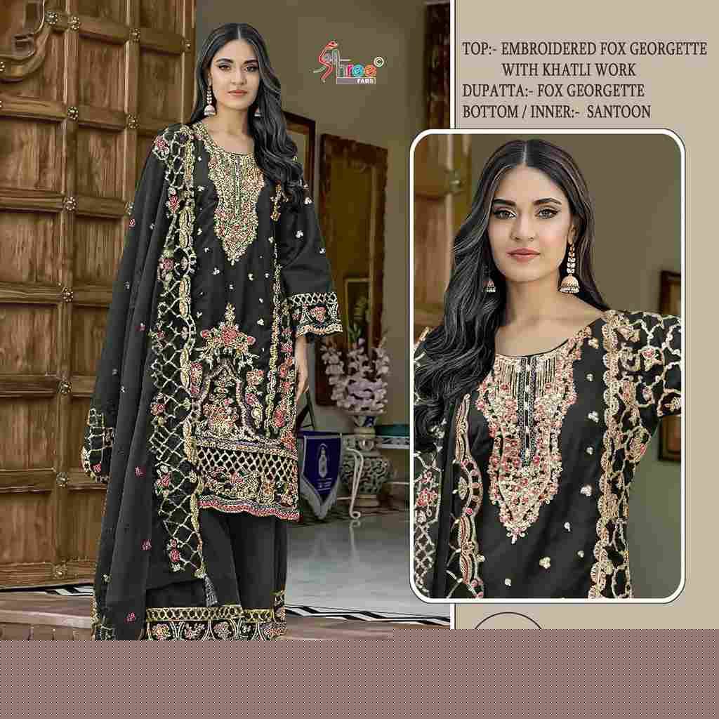 Shree Fabs Hit Design K-5200 Colours By Shree Fabs K-5200-A To K-5200-D Series Designer Pakistani Suits Beautiful Fancy Stylish Colorful Party Wear & Occasional Wear Faux Georgette With Embroidery Dresses At Wholesale Price