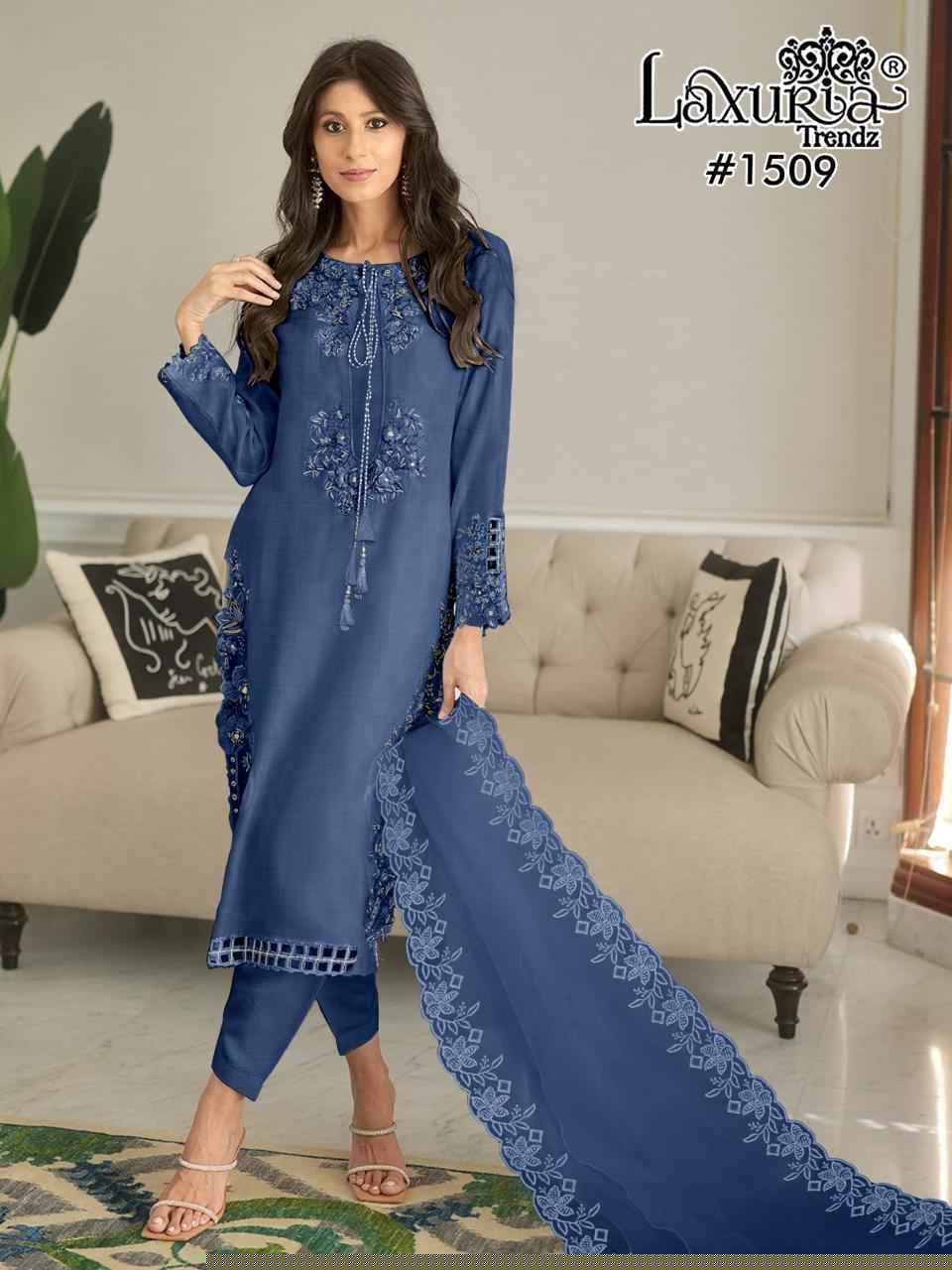 Luxuria Trendz 1509 Colours By Luxuria 1509-A To 1509-C Series Beautiful Pakistani Suits Colorful Stylish Fancy Casual Wear & Ethnic Wear Fancy Dresses At Wholesale Price
