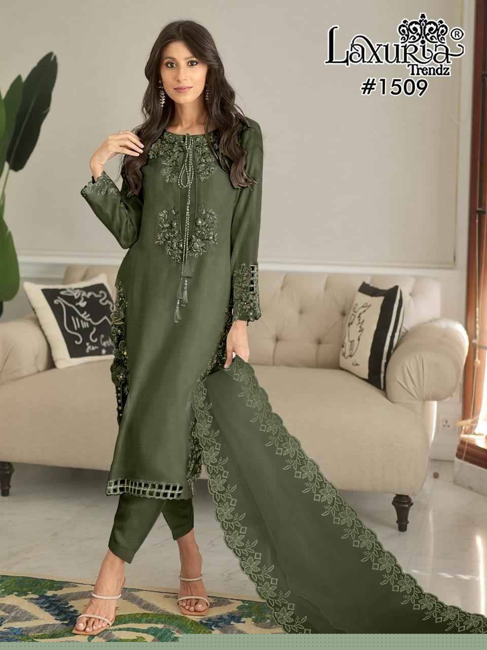 Luxuria Trendz 1509 Colours By Luxuria 1509-A To 1509-C Series Beautiful Pakistani Suits Colorful Stylish Fancy Casual Wear & Ethnic Wear Fancy Dresses At Wholesale Price