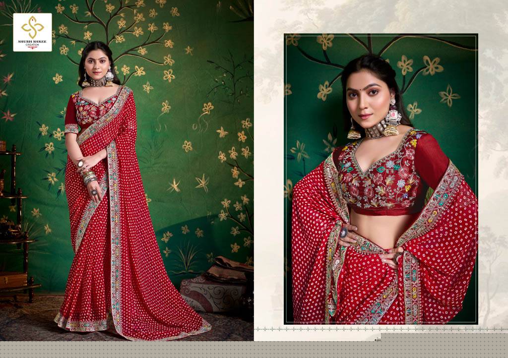 Iragai By Shubh Saree 1001 To 1008 Series Indian Traditional Wear Collection Beautiful Stylish Fancy Colorful Party Wear & Occasional Wear Georgette Sarees At Wholesale Price