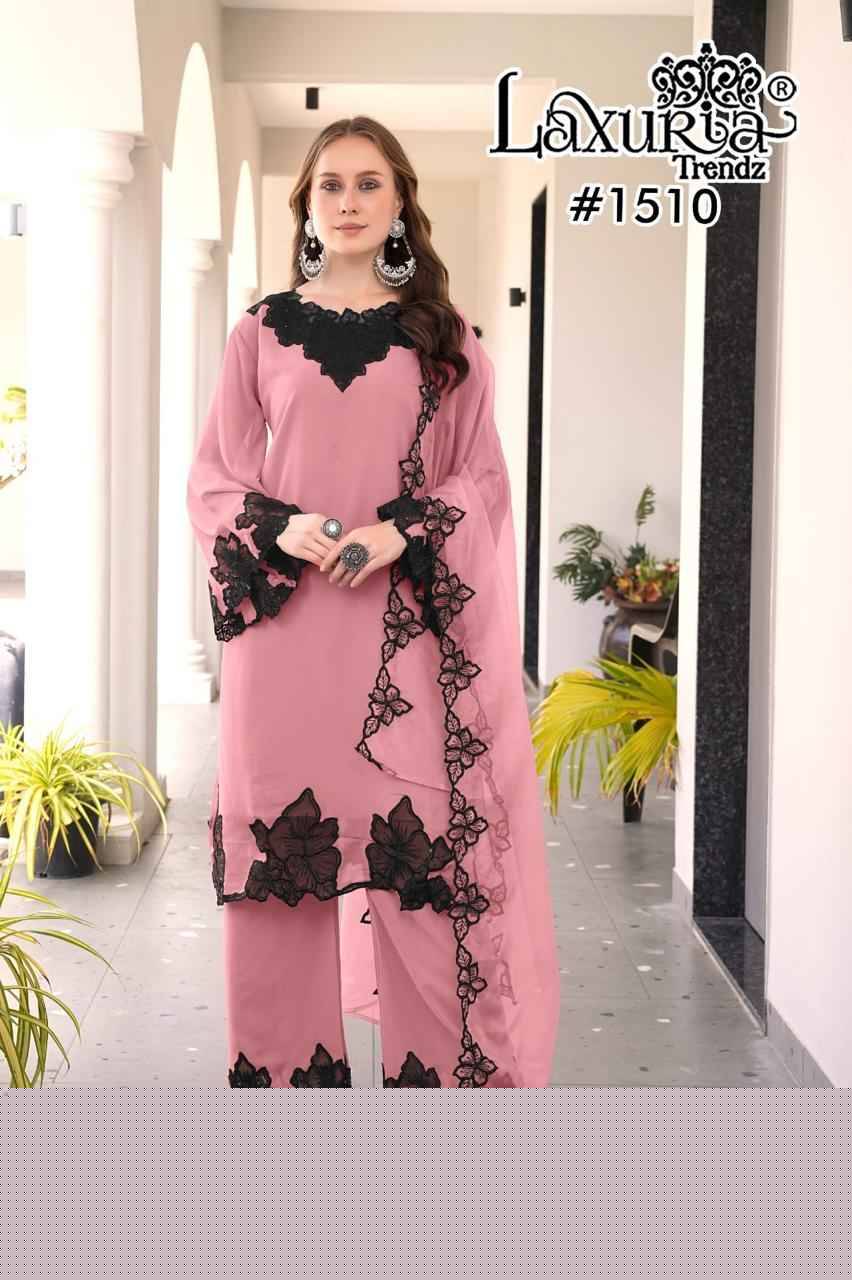 Luxuria Trendz 1510 Colours By Luxuria 1510-A To 1510-C Series Beautiful Pakistani Suits Colorful Stylish Fancy Casual Wear & Ethnic Wear Faux Dresses At Wholesale Price