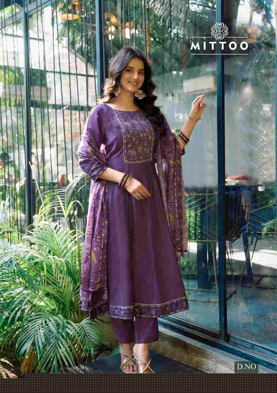 Muskaan By Mittoo 1001 To 1006 Series Designer Festive Suits Beautiful Stylish Fancy Colorful Party Wear & Occasional Wear Modal Silk Dresses At Wholesale Price
