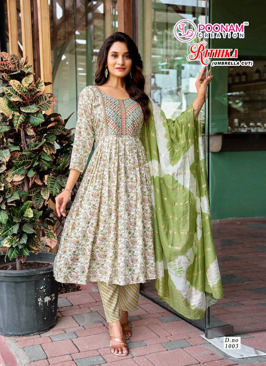 Rithika By Poonam Creation 1001 To 1006 Series Designer Festive Suits Beautiful Stylish Fancy Colorful Party Wear & Occasional Wear Capsule Dresses At Wholesale Price