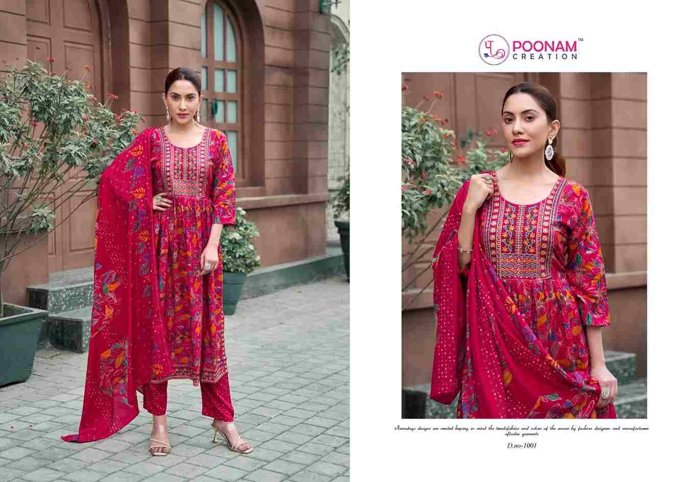 Shagun By Poonam Creation 1001 To 1008 Series Designer Festive Suits Beautiful Stylish Fancy Colorful Party Wear & Occasional Wear Heavy Rayon Dresses At Wholesale Price