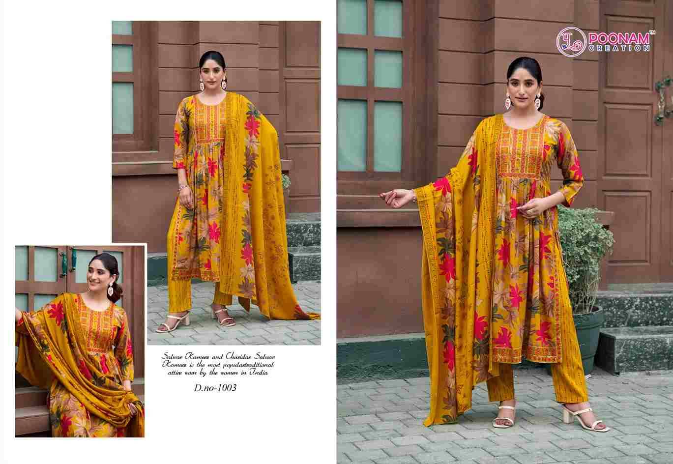 Shagun By Poonam Creation 1001 To 1008 Series Designer Festive Suits Beautiful Stylish Fancy Colorful Party Wear & Occasional Wear Heavy Rayon Dresses At Wholesale Price